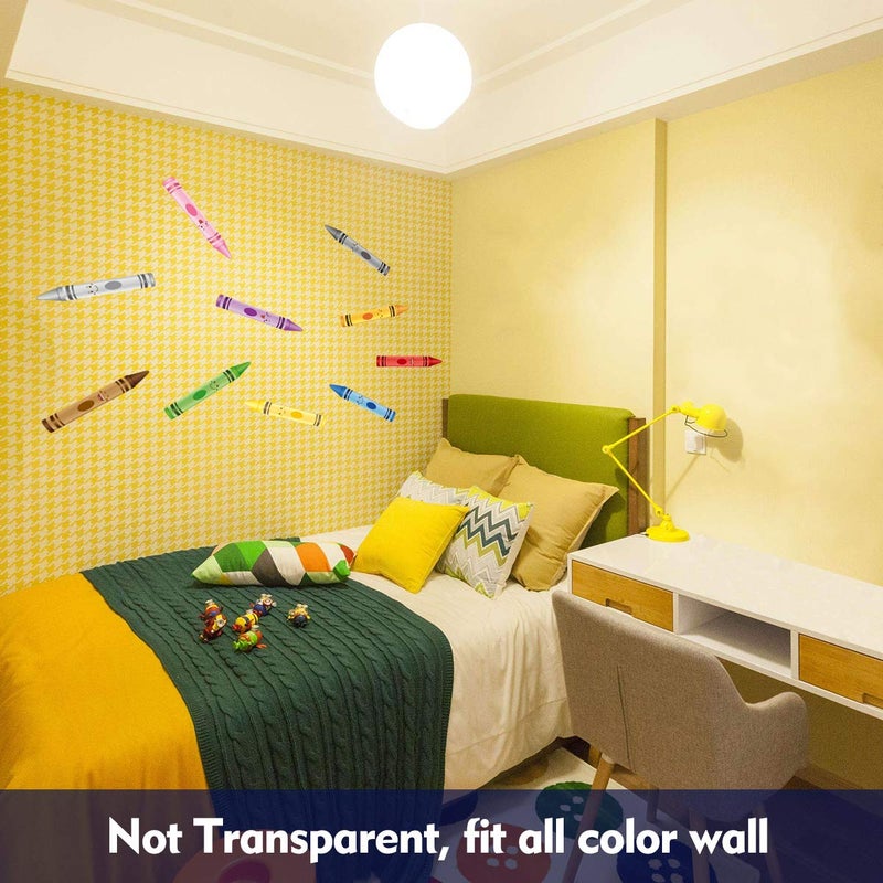 Fancy Land Crayon Wall Decals 10 Color Sticker for School Classroom Art Room Decoration - Image 5